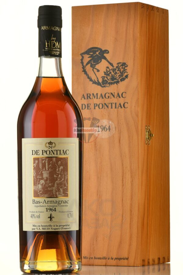 Armagnac Bas-Armagnac de Pontiac 1964 0.7 l - Hình ảnh 2