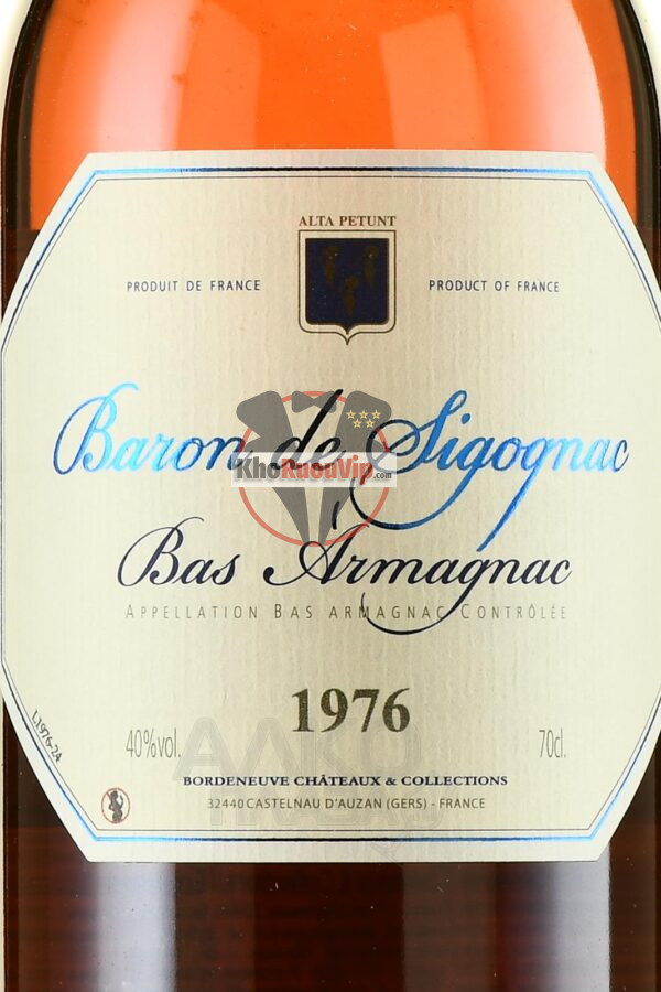 Armagnac Baron de Sigognac 1976 0.7 l in bottle - Hình ảnh 3