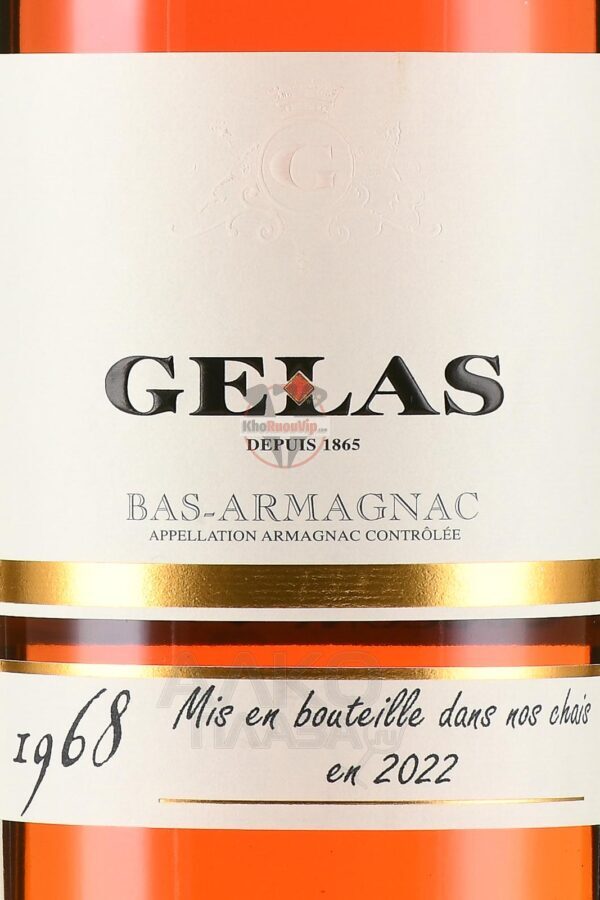 Armagnac Gelas 1968 0.7 l - Hình ảnh 4